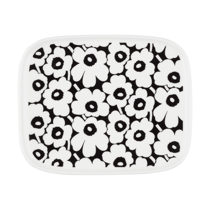 Pikkuinen Unikko schotel 12x15 cm - Black-white - Marimekko