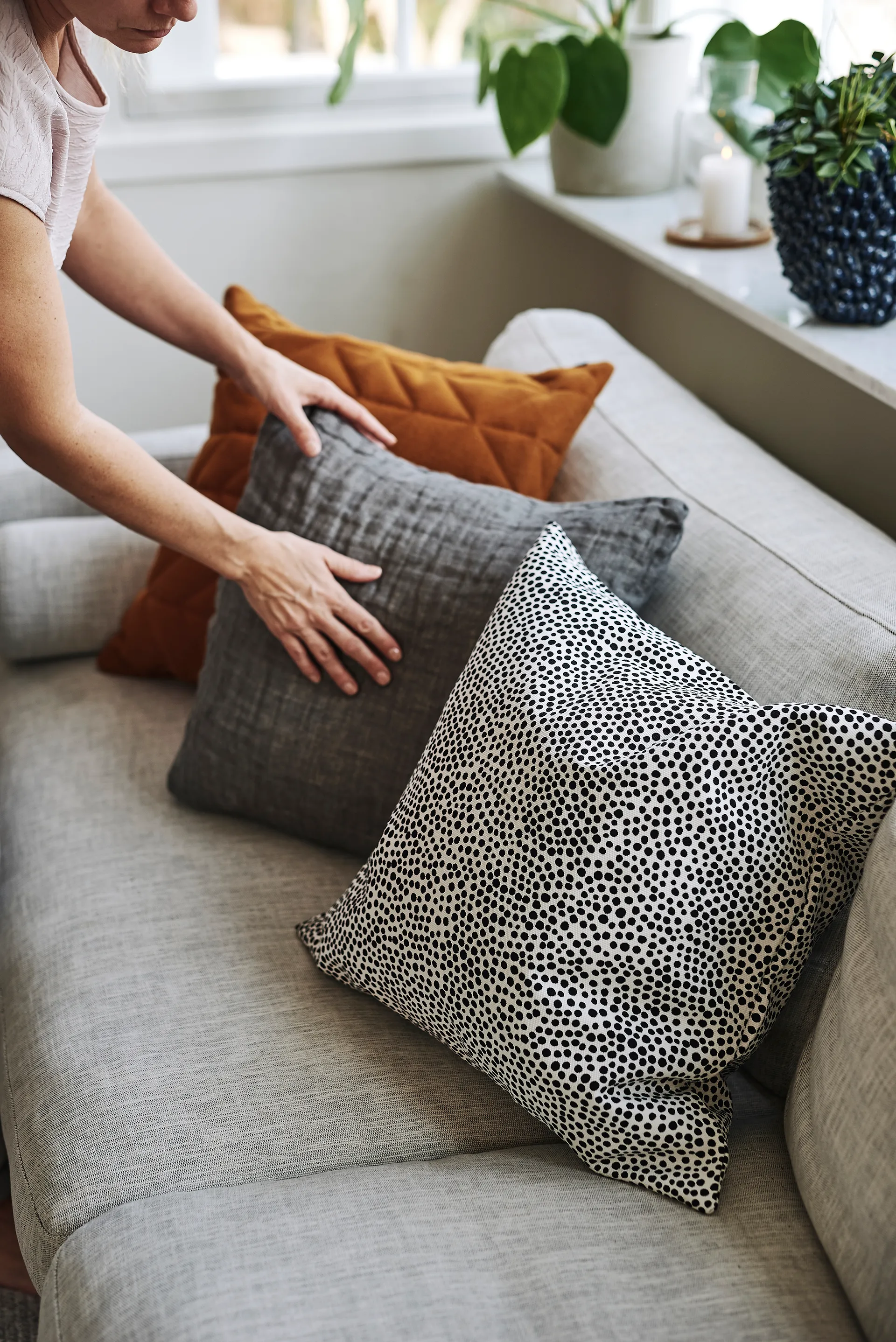 Pirput Parput kussenhoes, zwart-wit Marimekko