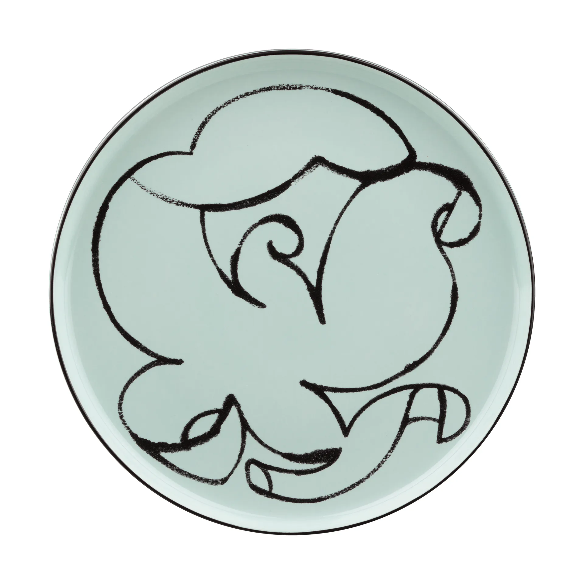 Pistilla bord Ø20 cm, Mint-black Marimekko