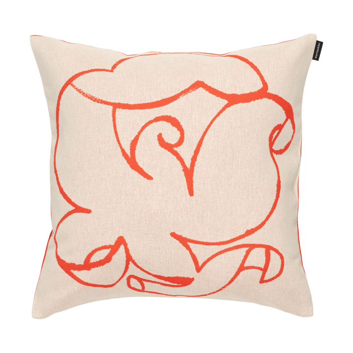 Pistilla kussenhoes 46x46 cm - Offwhite- tomato red - Marimekko