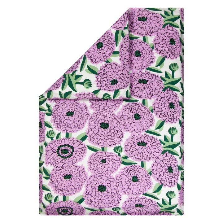 Primavera dekbedovertrek 150x210 cm - Off white-violet-groen - Marimekko