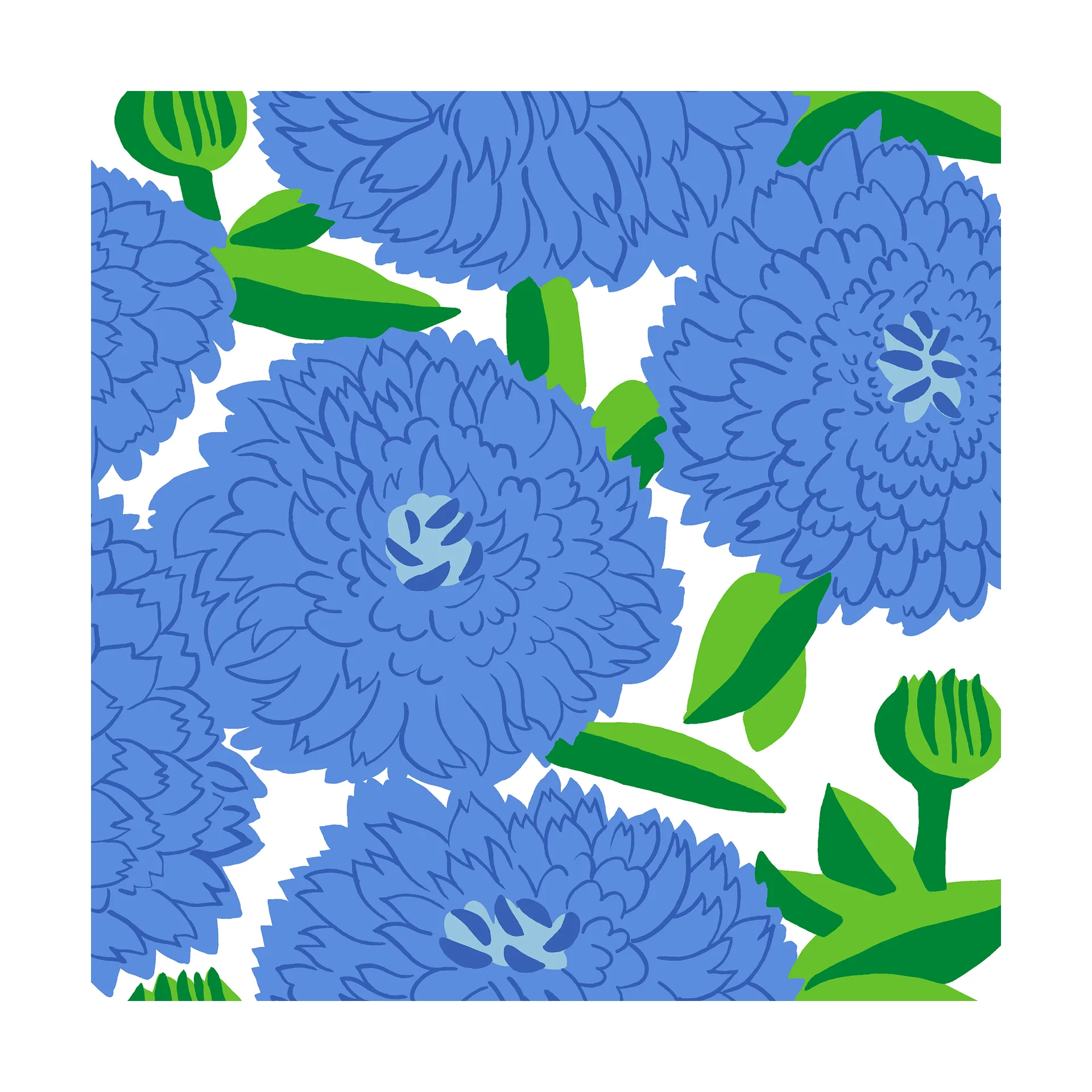 Primavera servet 33x33 cm 20-pack, Blue Marimekko