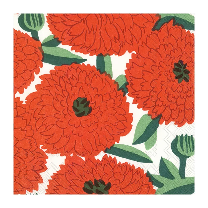 Primavera servet 33x33 cm 20-pack, Rood Marimekko