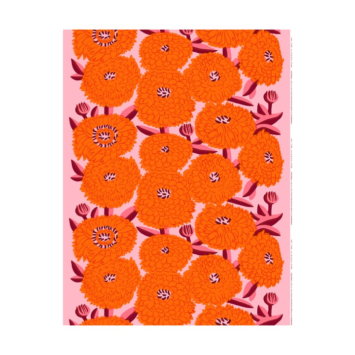 Primavera stof - Light pink-orange-winered - Marimekko