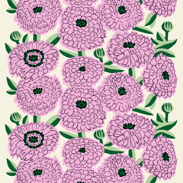Primavera stof - Off white-violet-groen - Marimekko