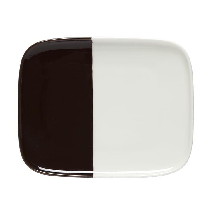 Puolikas bord 15 x 12 cm. - wit-donkerbruin - Marimekko