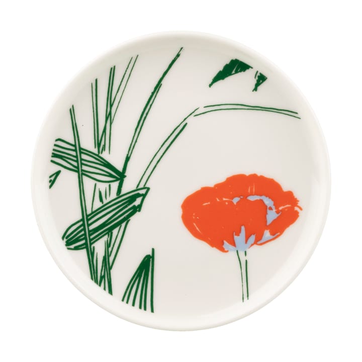 Puutarhakutsut bord Ø13,5 cm - White-green-orange - Marimekko
