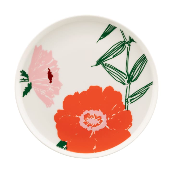 Puutarhakutsut bord Ø20 cm - White-green-orange - Marimekko