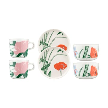 Puutarhakutsut schaal 2,5 dl - White-green-orange - Marimekko