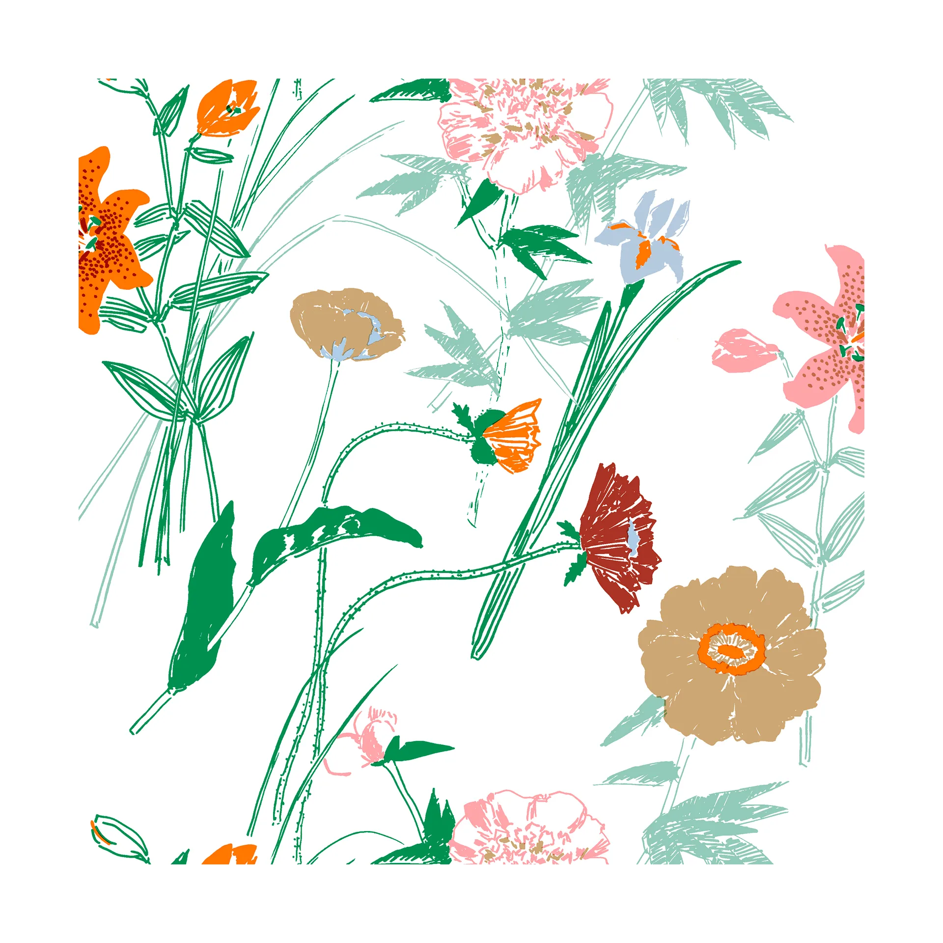 Puutarhakutsut servet 33x33 cm 20-pack, White Marimekko