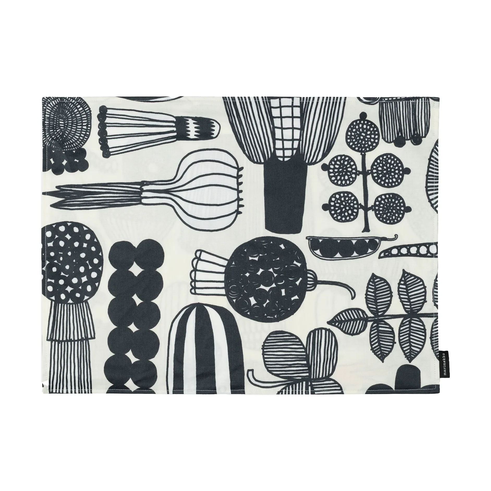 Puutarhurin parhaat placemat 31x42 cm, White-black-orange Marimekko