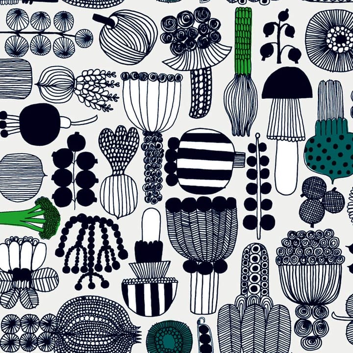 Puutarhurin Parhaat tafelzeil, zwart-groen Marimekko