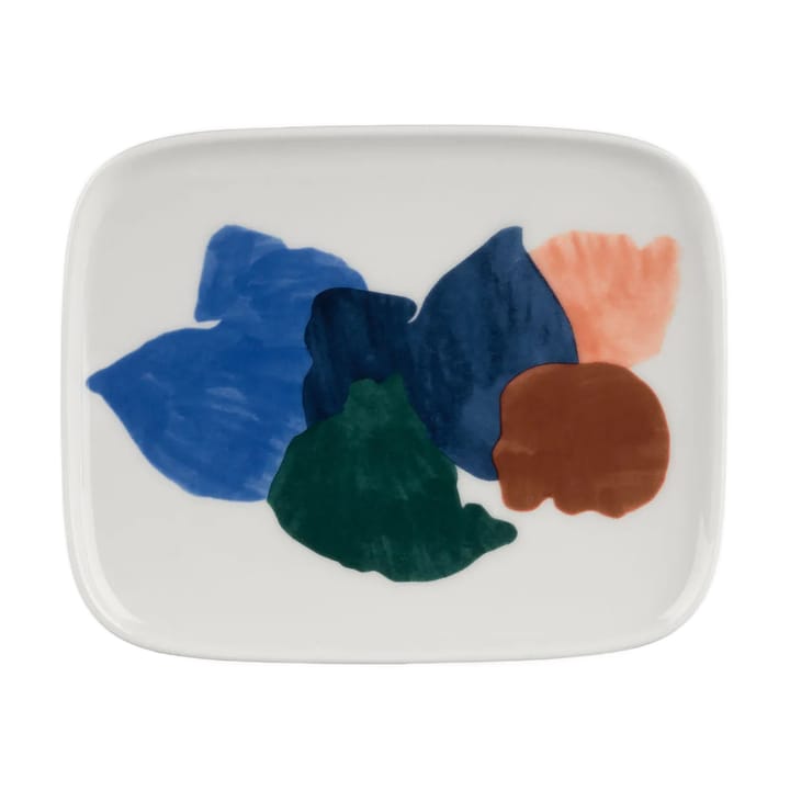 Pyykkipäivä bord 12x15 cm - Wit-blauw-groen - Marimekko