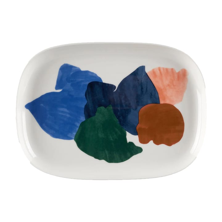 Pyykkipäivä serveerschotel 23x32 cm, Wit-blauw-groen Marimekko