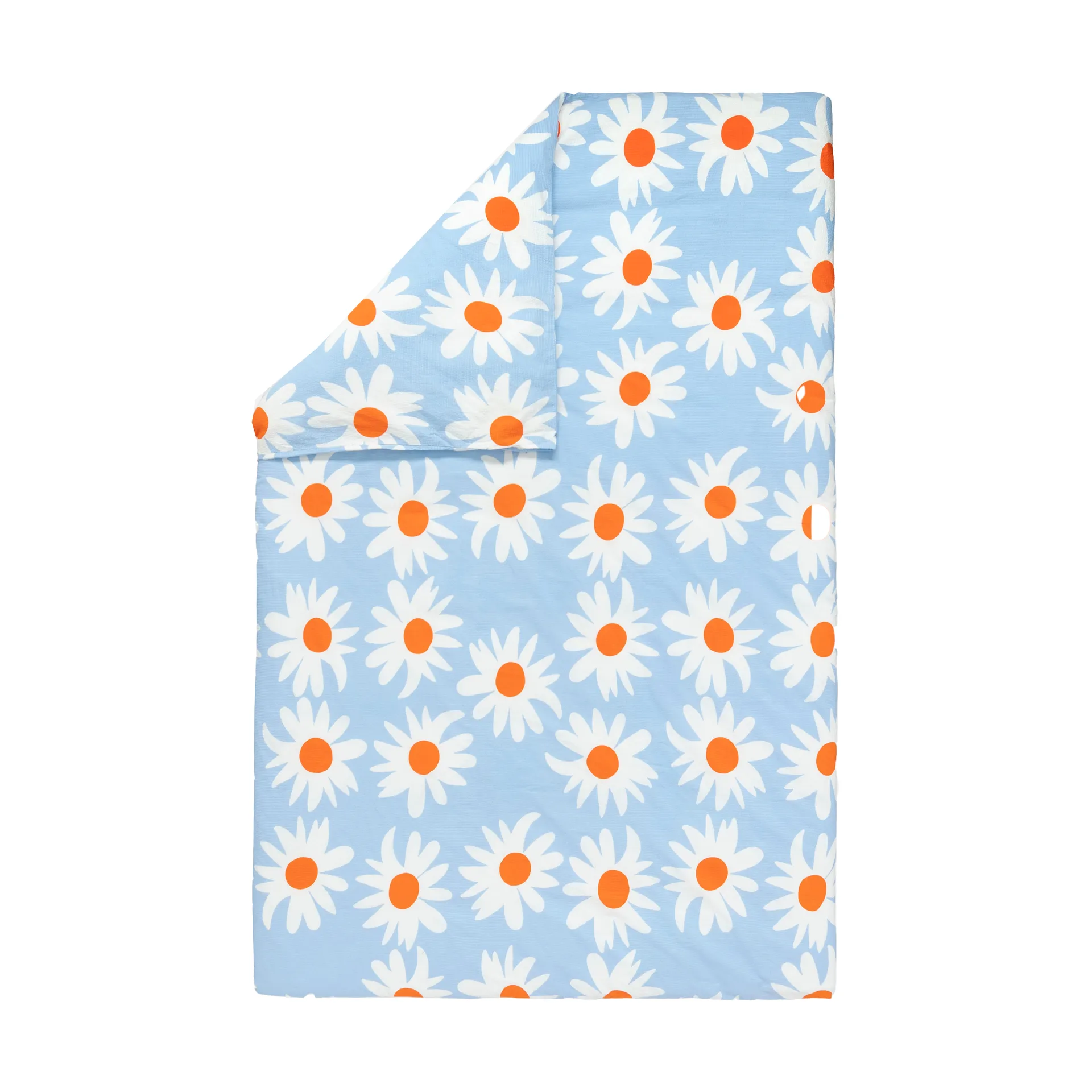 Rakastaa ei rakasta dekbedovertrek 150x210 cm, Orange-Off-white-light blue Marimekko