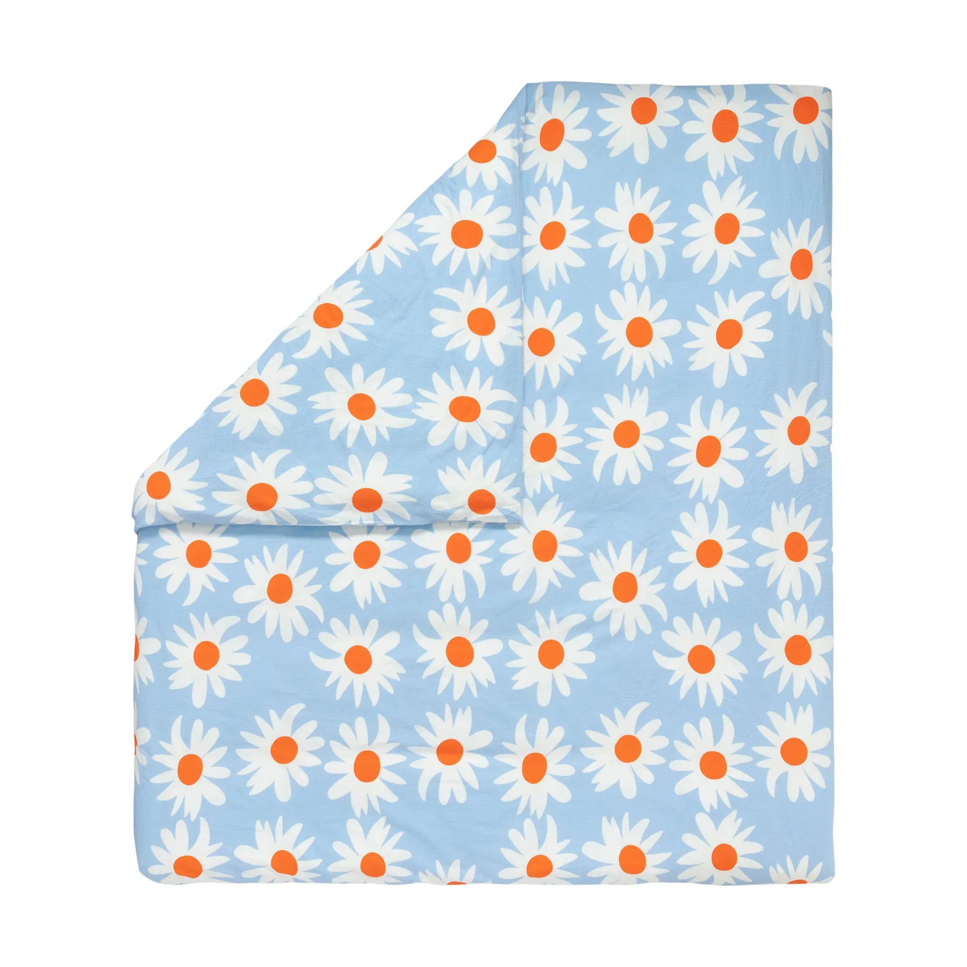 Rakastaa ei rakasta dekbedovertrek 240x220 cm, Orange-Off-white-light blue Marimekko