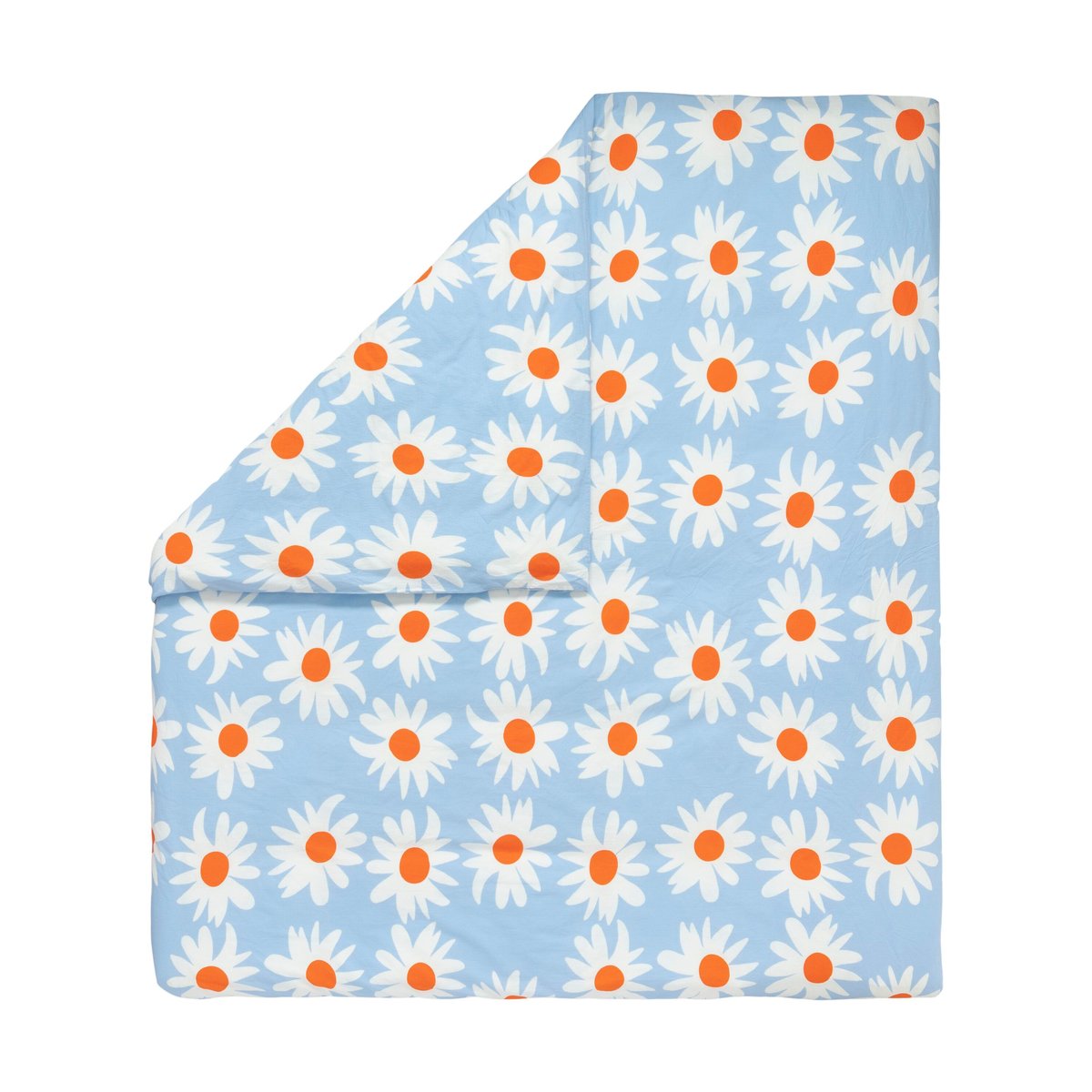 Marimekko Rakastaa ei rakasta dekbedovertrek 240x220 cm Orange-Off-white-light blue