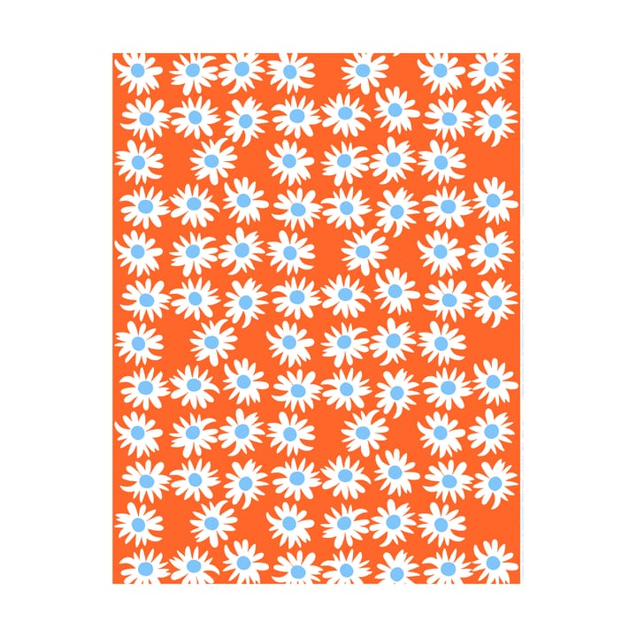 Rakastaa ei rakasta gewaxte stof - Orange-Off-white-light blue - Marimekko