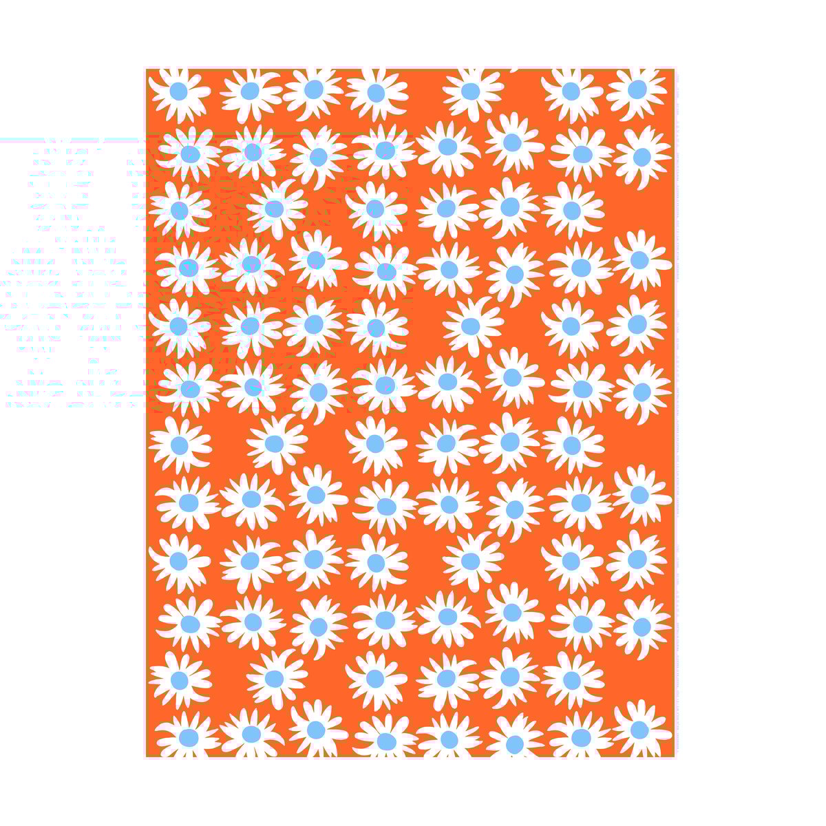Marimekko Rakastaa ei rakasta gewaxte stof Orange-Off-white-light blue