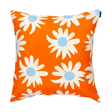 Rakastaa ei rakasta kussenhoes 50x50 cm - Orange-Off-white-light blue - Marimekko