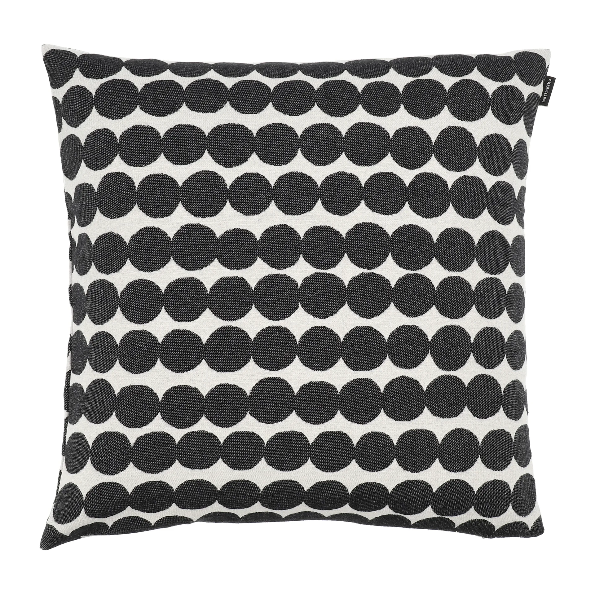 Räsymato kussenhoes 50 x 50 cm., Wit-zwart Marimekko