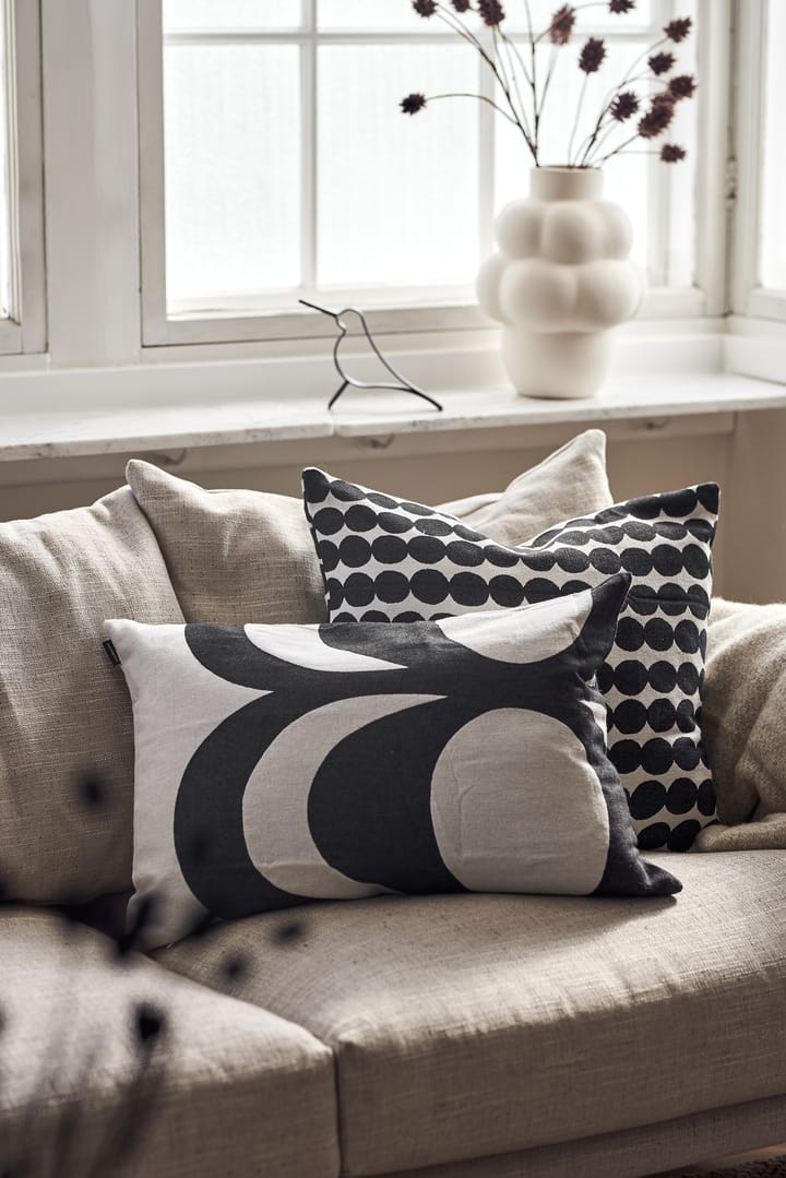 Räsymato kussenhoes 50 x 50 cm., Wit-zwart Marimekko