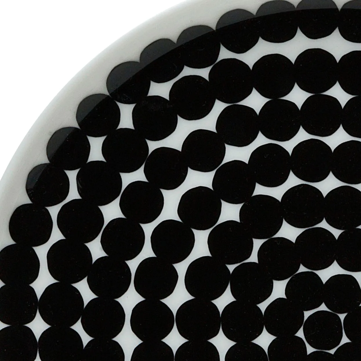 Räsymatto bord 20 cm, 6-pack zwart-wit,  Marimekko