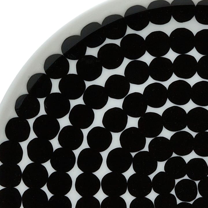 Räsymatto bord 20 cm, 6-pack zwart-wit Marimekko