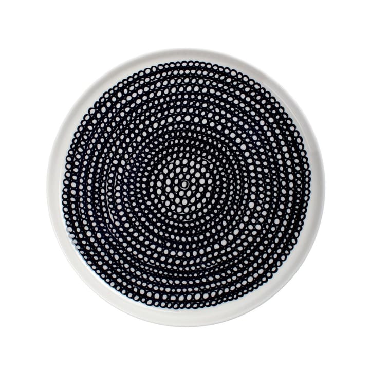 R�äsymatto bord Ø 20 cm - zwart-wit, kleine stippen - Marimekko