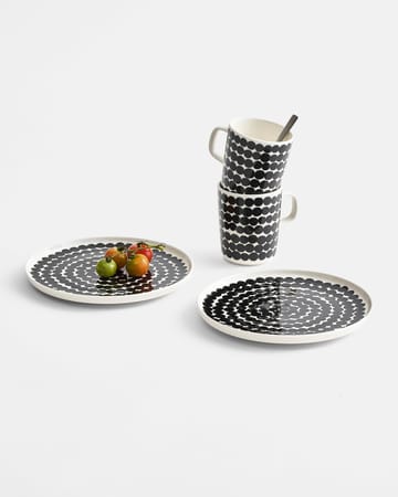 Räsymatto bord Ø 20 cm - zwart-wit - Marimekko
