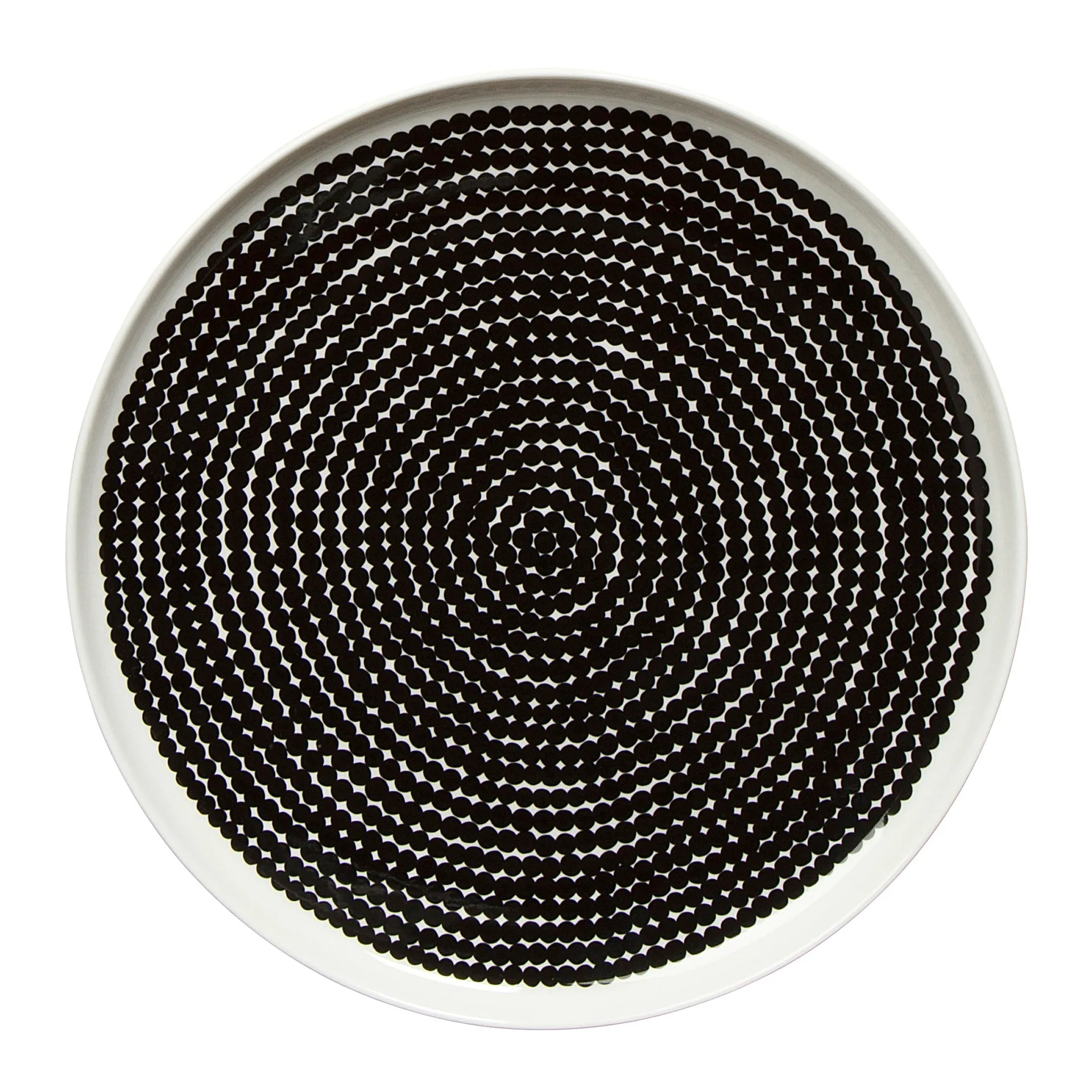 Räsymatto bord, zwart-wit (kleine stippen) Marimekko
