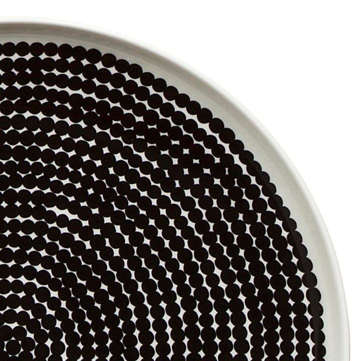 Räsymatto bord, zwart-wit (kleine stippen) Marimekko