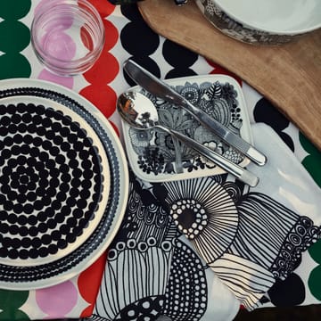 Räsymatto bord - zwart-wit (kleine stippen) - Marimekko