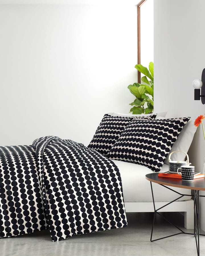 Räsymatto dekbedovertrek 210x150 cm, Zwart-wit Marimekko