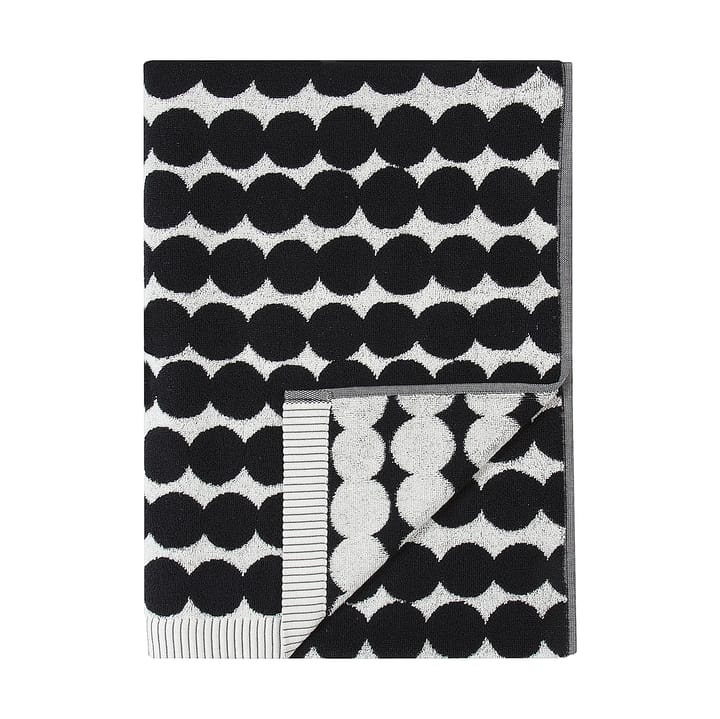 Räsymatto handdoek zwart, badhanddoek 70 x 150 cm. Marimekko