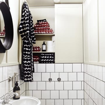 Räsymatto handdoek zwart - handdoek 50 x 100 cm. - Marimekko
