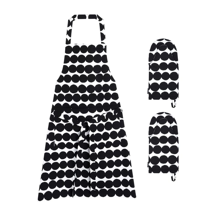 Räsymatto keukentextiel-set - Wit-zwart - Marimekko