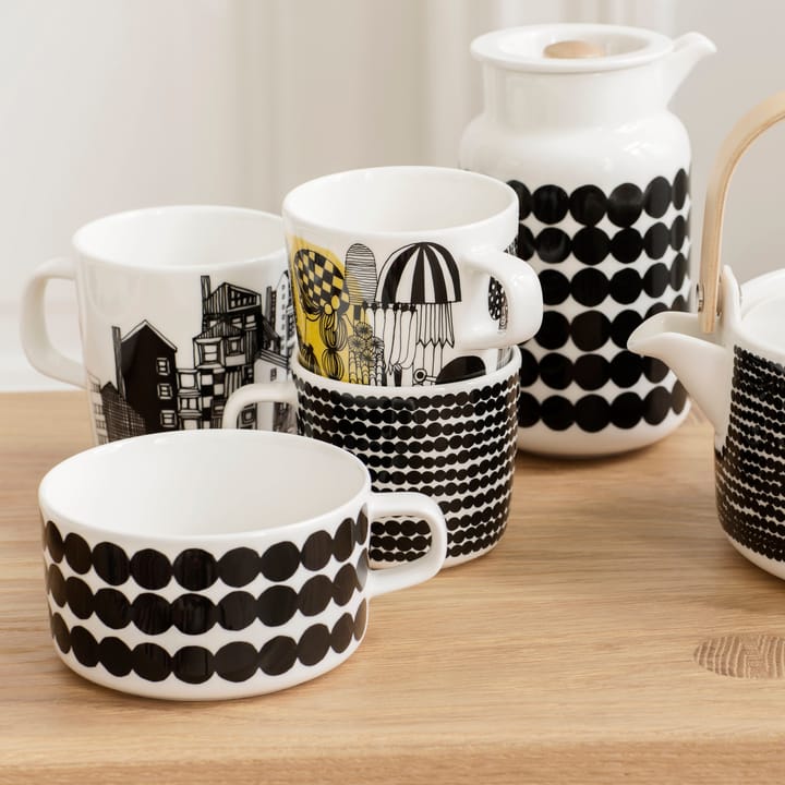 Räsymatto koffiekop 20 cl, zwart-wit Marimekko
