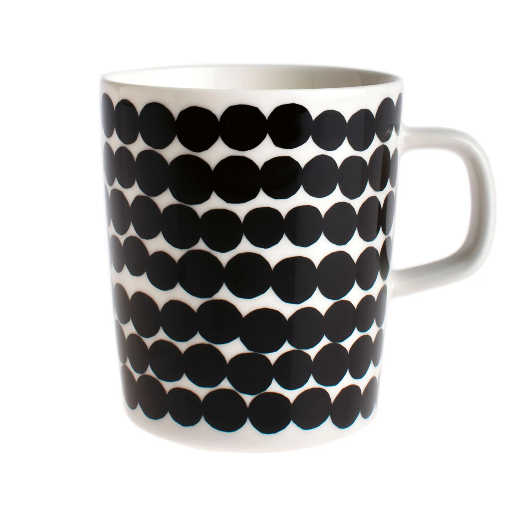 Räsymatto mok 25 cl, zwart-wit Marimekko