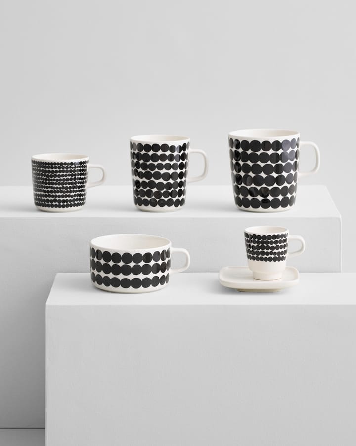 Räsymatto mok 4 dl, zwart-wit Marimekko