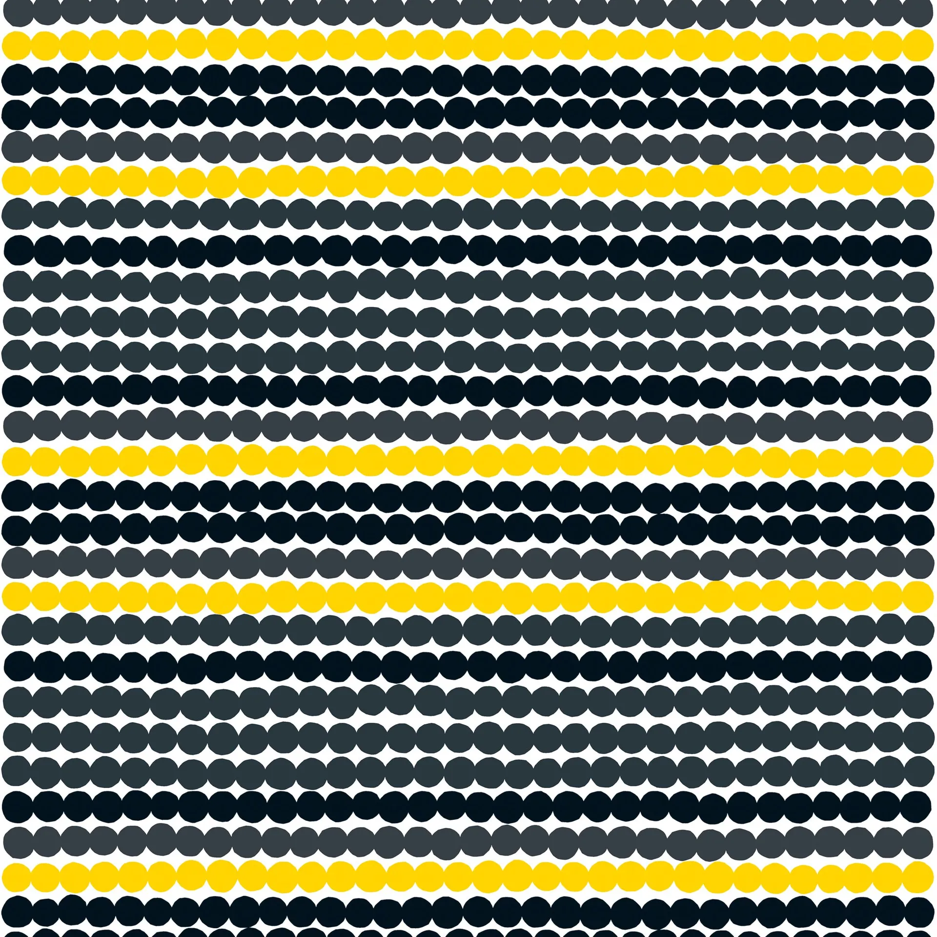 Räsymatto stof, geel-zwart Marimekko
