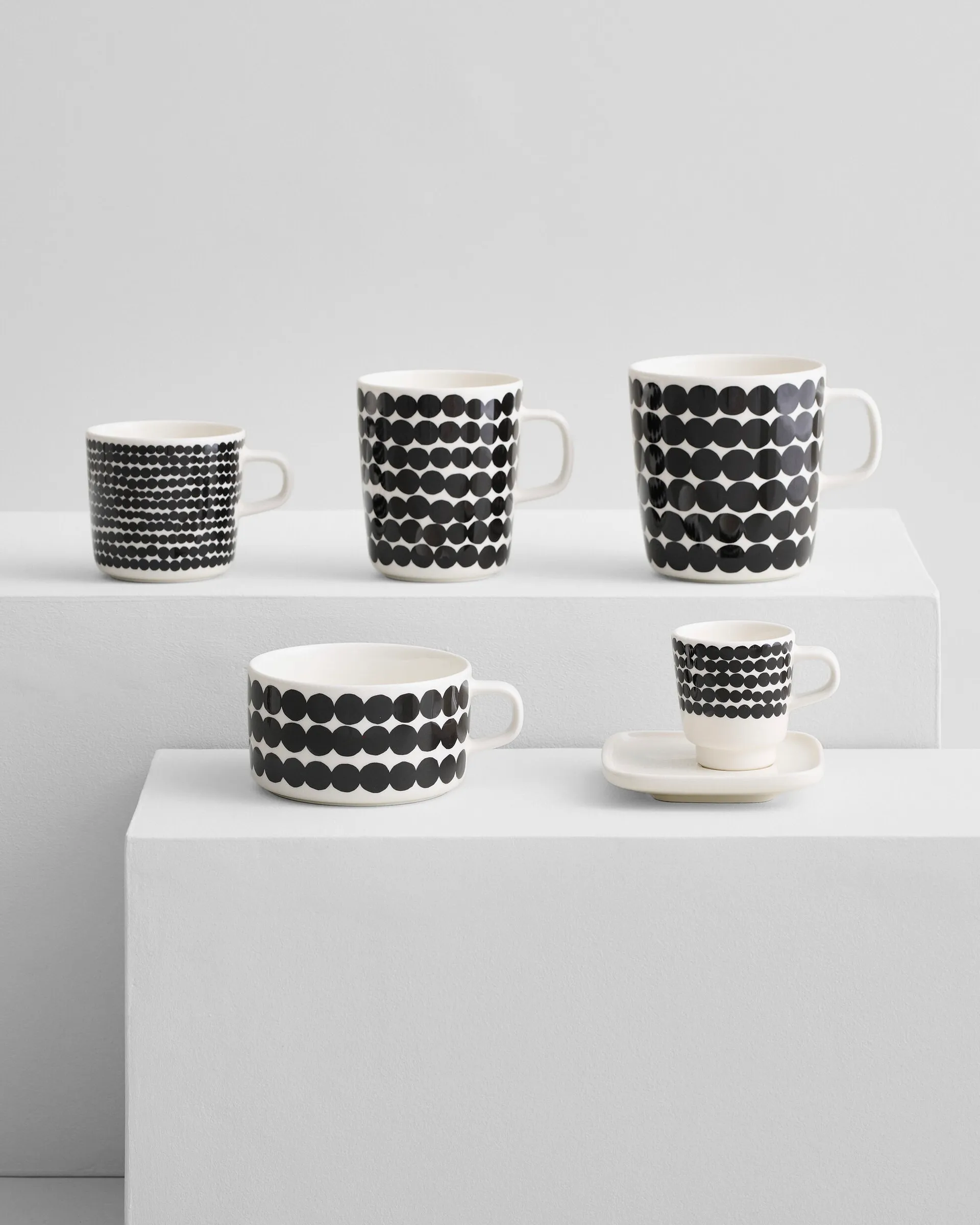 Räsymatto theekop 25 cl, zwart-wit Marimekko
