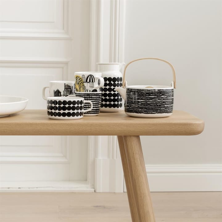 Räsymatto theepot 70 cl, Zwart-wit Marimekko