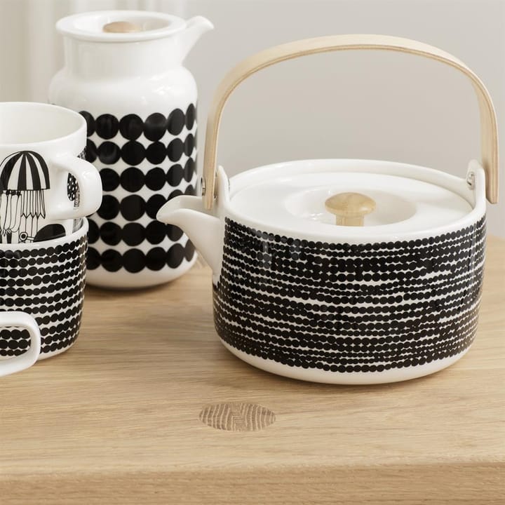 Räsymatto theepot 70 cl, Zwart-wit Marimekko