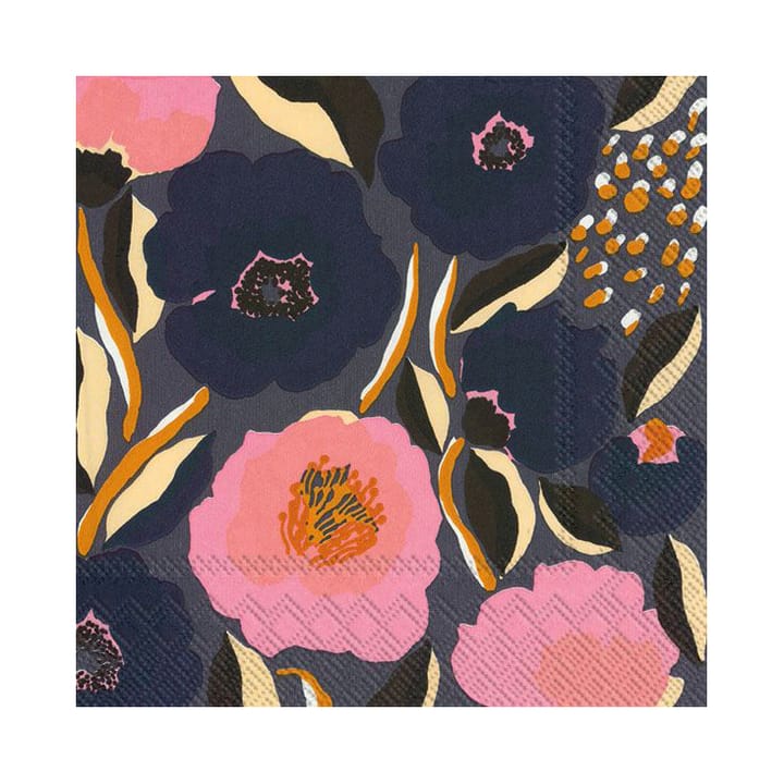 Rosarium servet 33x33 cm 20-pack - Blauw - Marimekko