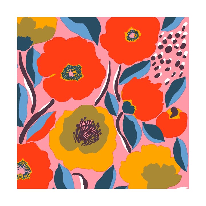 Rosarium servet 33x33 cm 20-pack - Pink - Marimekko