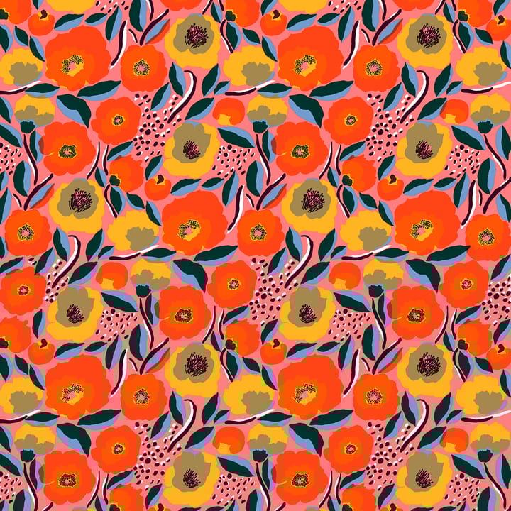 Rosarium tafelzeil - Rood-blauw-geel - Marimekko
