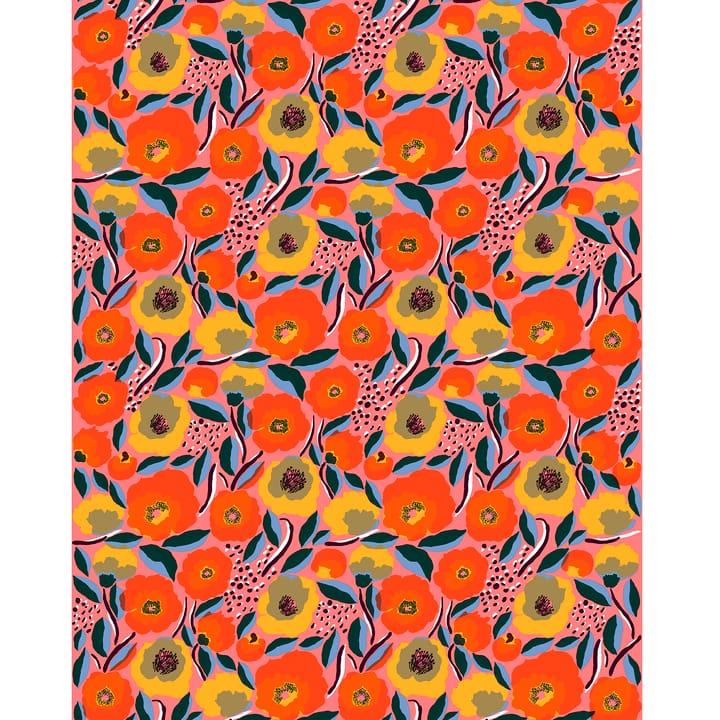 Rosarium tafelzeil - Rood-blauw-geel - Marimekko