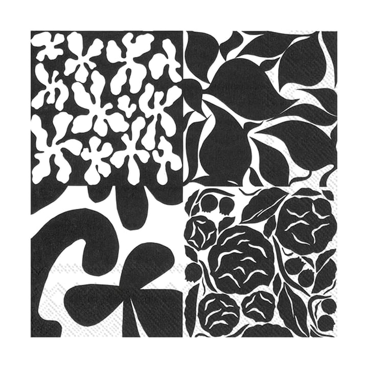Ruudut servet 33x33 cm 20-pack, Black Marimekko