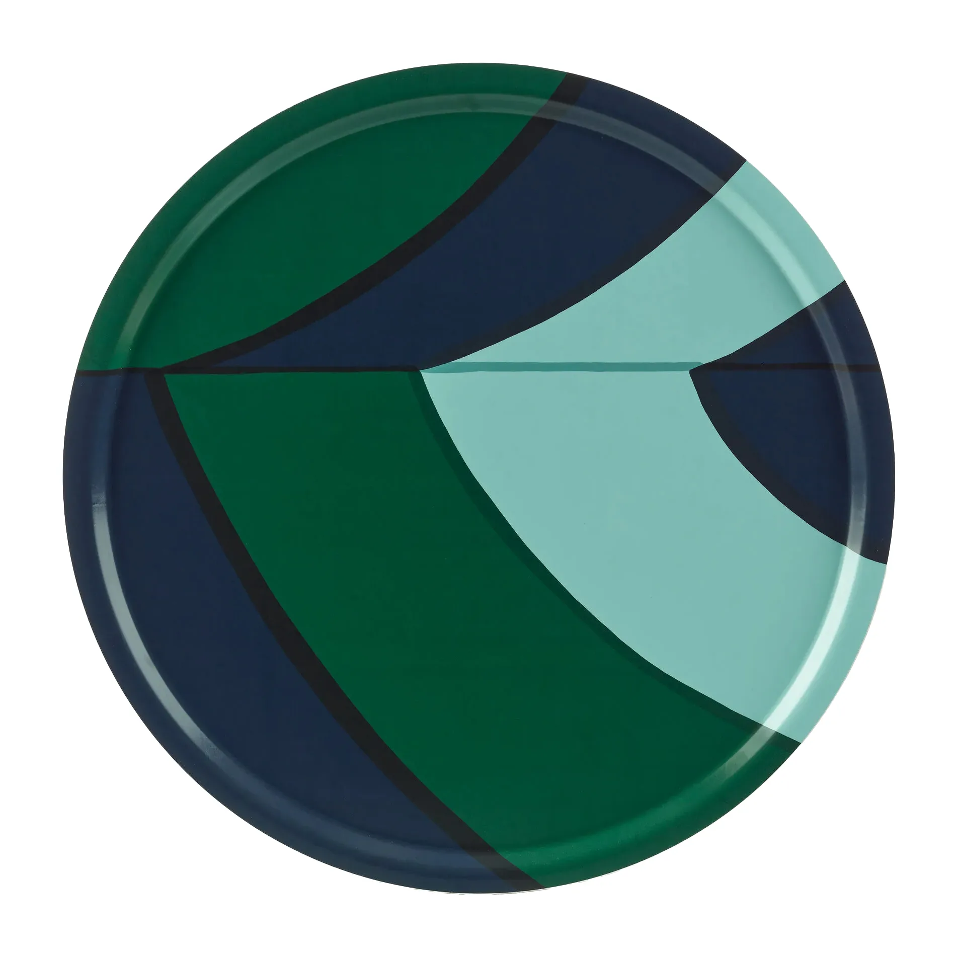 Savanni dienblad Ø65 cm, Groen-blauw-mint Marimekko